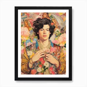 Harry Styles Kitsch Portrait 13 Art Print