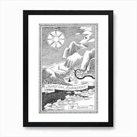 The Moomin Drawings Collection Moomin Valley Map View Art Print