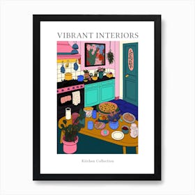 Vibrant Interiors Kitchen Collection Illustration Art Print