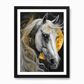 Moonlight Horse Art Print