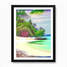 Koh Kood Thailand Soft Colours Tropical Destination Art Print
