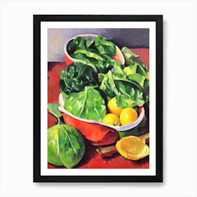 Collard Greens 2 Cezanne Style vegetable Art Print