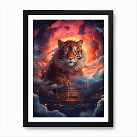 Tiger In The Sky Art Print