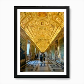 The Gallery Of Maps, Vatican Museum, Vatican City, Italy Art Print