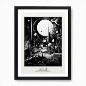 Dreams Abstract Black And White 2 Poster Art Print