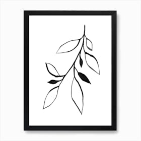 Ink Plant 2 Line Art Print