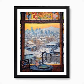 Winter Cityscape Beijing China 4 Art Print