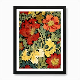 Floral Wallpaper Pattern 1 Art Print