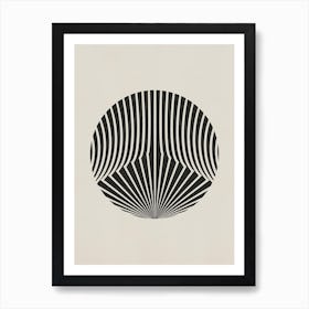 Mid-century geometric dynamic circle Art Print