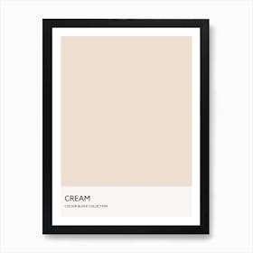 Cream Colour Block Poster Art Print