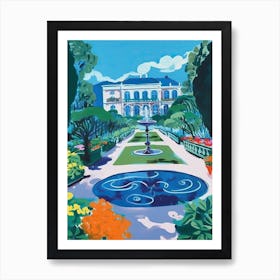Mirabell Palace Gardens, Austria, Painting 4 Art Print