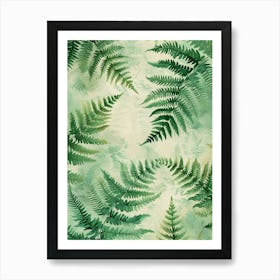 Pattern Poster Japanese Painted Fern 3 Art Print