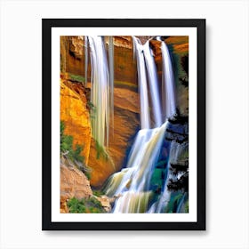 Calf Creek Falls, United States Nat Viga Style Art Print