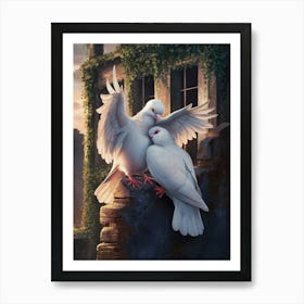 Doves In Love 1 Art Print