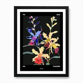 No Rain No Flowers Poster Aconitum 3 Art Print