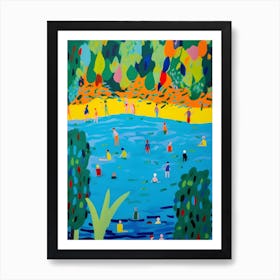 Bold Vibrant Ocean Beach Art Print