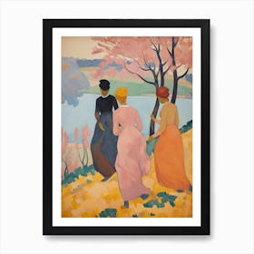 Three Women Walking Art Print