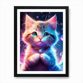 Feline Cat Creative Artwork Illustration 20 Art Print