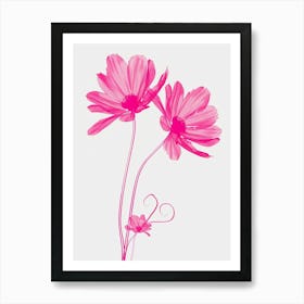 Hot Pink Daisy 3 Art Print