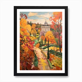 Autumn City Park Painting Villa Doria Pamphili Rome Italy 1 Art Print