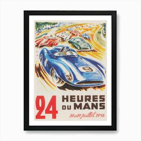 24 Heures Du Mans, Vintage Race Poster Art Print