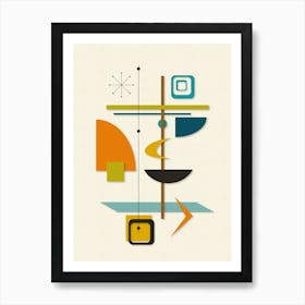 Mid Century Modern Shapes Print 3 Art Print