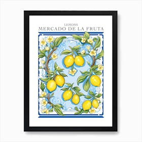 Mercado De La Fruta Lemons Illustration 10 Poster Art Print