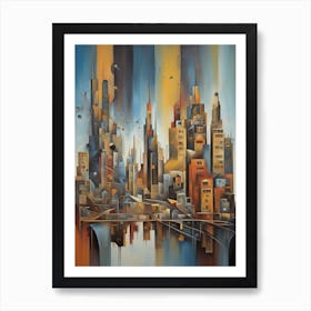 Futuristic Cityscape 1 Art Print