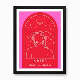 Aries Red Art Print