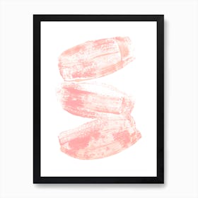 Stacked Pink Brushstrokes Art Print