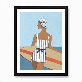 Summer Series Collage , Surf Style Art Print