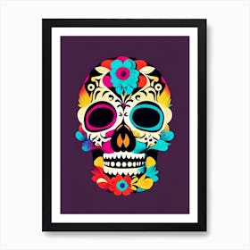 Skull With Pop Art Influences 1 Mexican Art Print