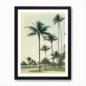 South Beach Miami Florida Vintage Art Print