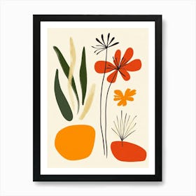 Flowers In Pots Art Print