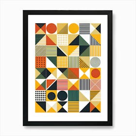 Mid Century Modern Shapes 05 Art Print