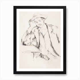 Leaning Smoker, Paul Cézanne Art Print