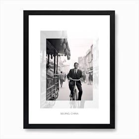 Poster Of Beijing, China, Black And White Old Photo 1 Art Print