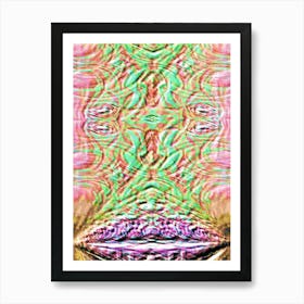 Psychedelic Lips Art Print