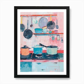 Kitsch Pots & Pans Painting 3 Art Print