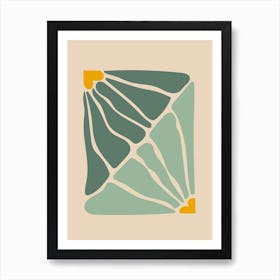 Sage green abstract botanical Art Print