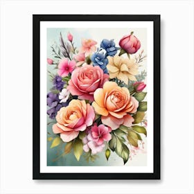 The Harmony Of Blooming Flowers Art Print