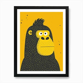 Yellow Gorilla 2 Art Print