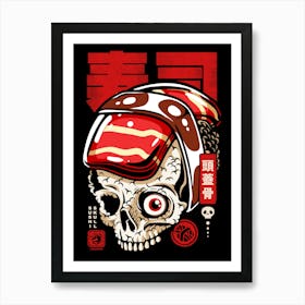 Skull Sushi Art Print