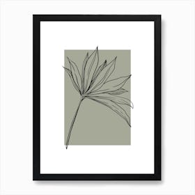 Sage Green Botanical Leaf Art Print