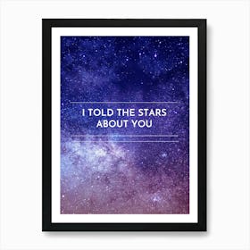 Stars And Me Art Print