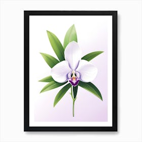 Orchid Flower Vector Art Print