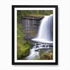 Sutherland Falls, United States Realistic Photograph (2) Art Print