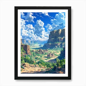 Landscape In The Desert Art Print