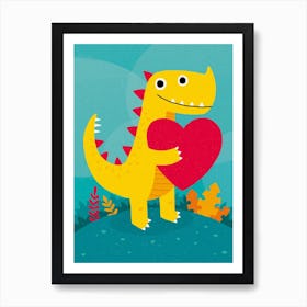 Dino Love Art Print