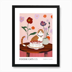 Foodie Cats Co Cat And A Trifle Cake 4 Art Print